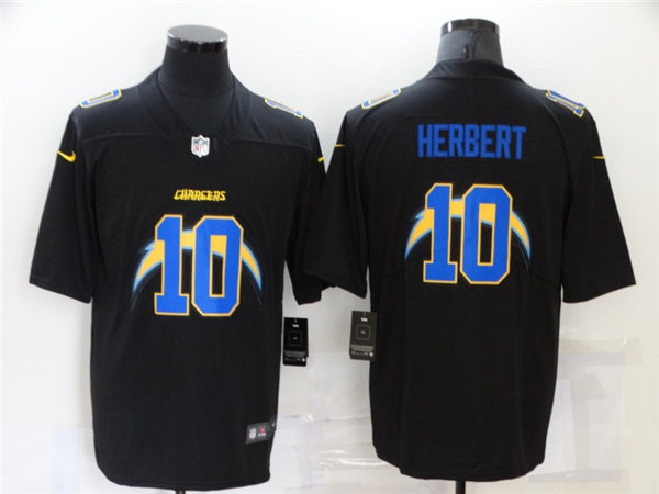 Mens Los Angeles Chargers #10 Justin Herbert Nike Black Team Icon Jersey