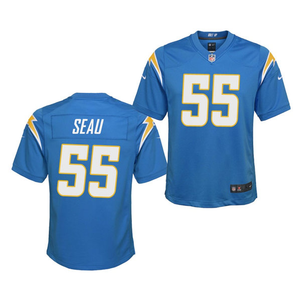 Youth Los Angeles Chargers Junior Seau Nike Powder Blue Stitched Limited Jersey