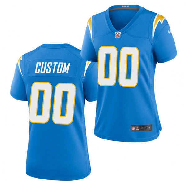 Womens Los Angeles Chargers Custom Nike Powder Blue Jersey