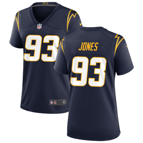Womens Los Angeles Chargers #93 Justin Jones Nike Navy Alternate Limited Jersey