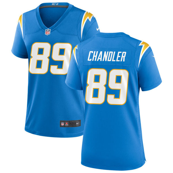 Womens Los Angeles Chargers Retired Player #89 Wes Chandler Nike Powder Blue Limited Jersey