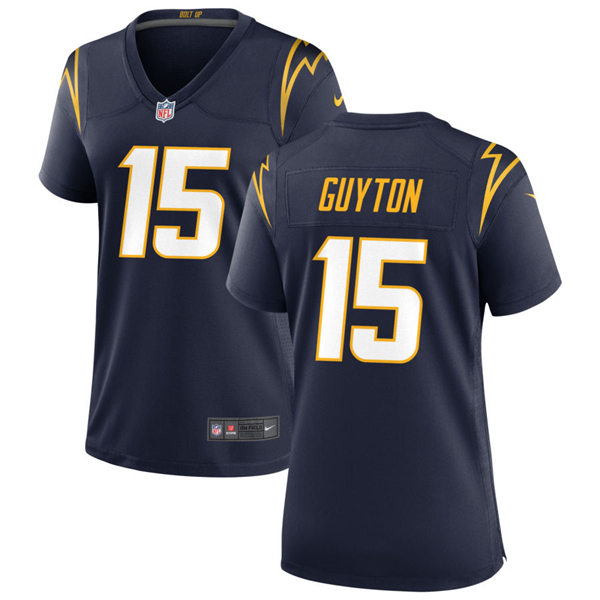 Womens Los Angeles Chargers #15 Jalen Guyton Nike Navy Alternate Limited Jersey
