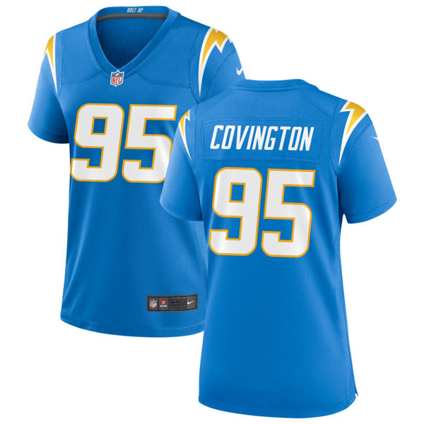 Womens Los Angeles Chargers #95 Christian Covington Nike Powder Blue Limited Jersey