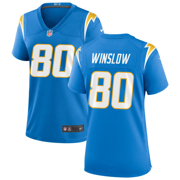 Womens Los Angeles Chargers Retired Player #80 Kellen Winslow Nike Powder Blue Limited Jersey