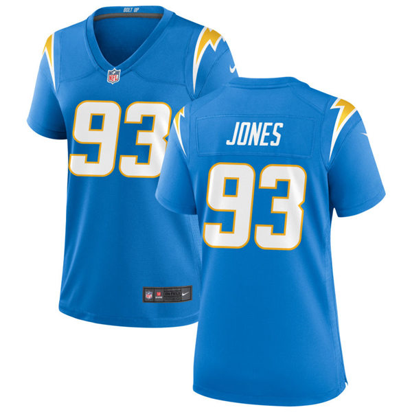 Womens Los Angeles Chargers #93 Justin Jones Nike Powder Blue Limited Jersey