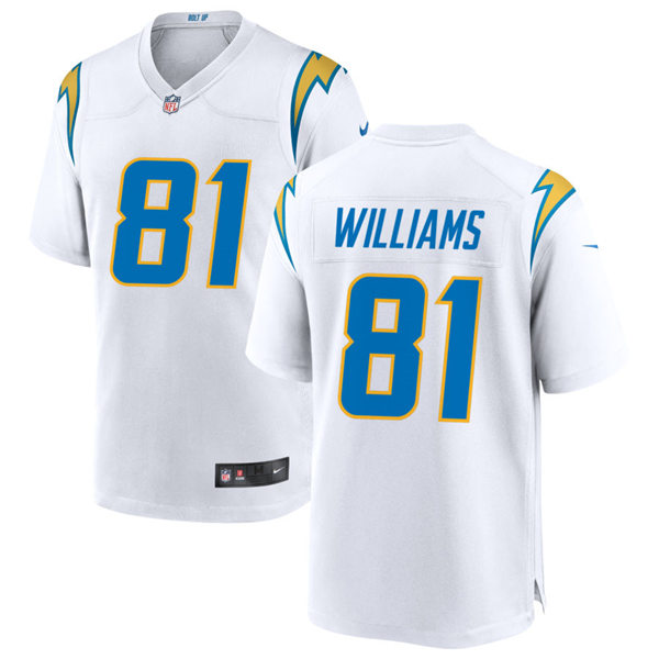 Mens Los Angeles Chargers #81 Mike Williams Nike White Vapor Limited Jersey