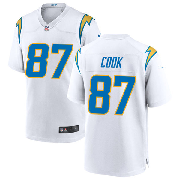 Mens Los Angeles Chargers #87 Jared Cook Nike White Vapor Limited Jersey