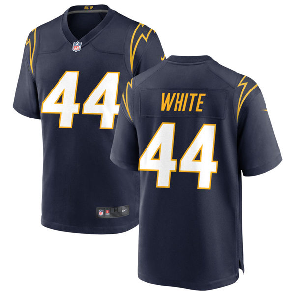 Mens Los Angeles Chargers #44 Kyzir White Nike Navy Alternate Vapor Limited Jersey