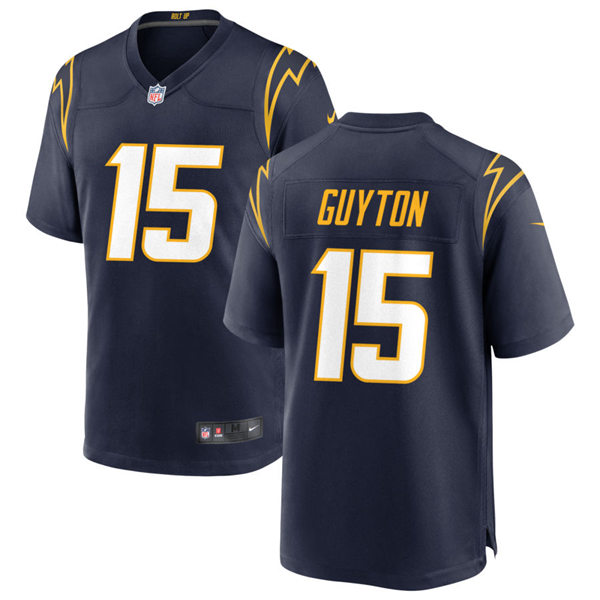 Mens Los Angeles Chargers #15 Jalen Guyton Nike Navy Alternate Vapor Limited Jersey