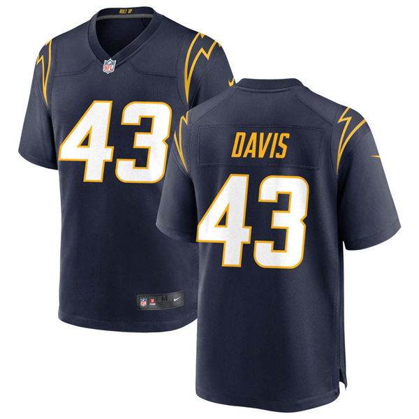 Mens Los Angeles Chargers #43 Michael Davis Nike Navy Alternate Vapor Limited Jersey