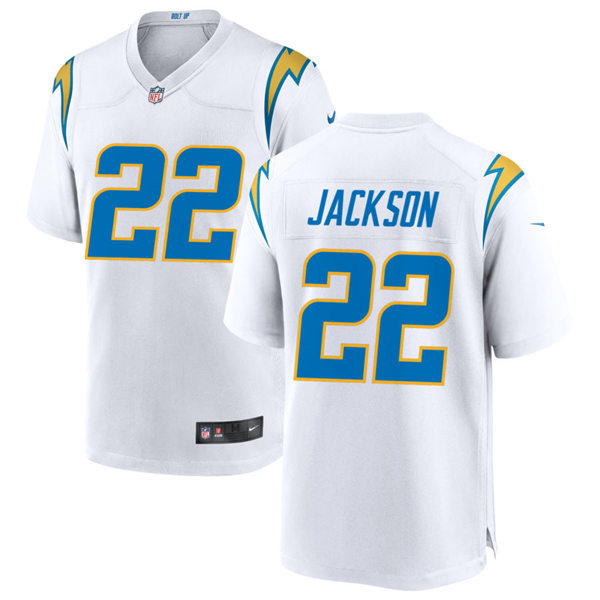 Mens Los Angeles Chargers #22 Justin Jackson Nike White Vapor Limited Jersey