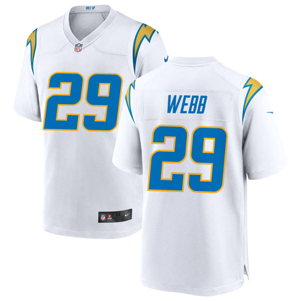 Mens Los Angeles Chargers #29 Mark Webb Nike White Vapor Limited Jersey