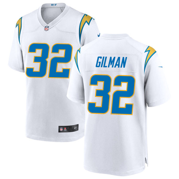Mens Los Angeles Chargers #32 Alohi Gilman Nike White Vapor Limited Jersey