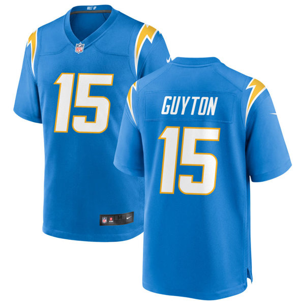 Mens Los Angeles Chargers #15 Jalen Guyton Nike Powder Blue Vapor Limited Jersey
