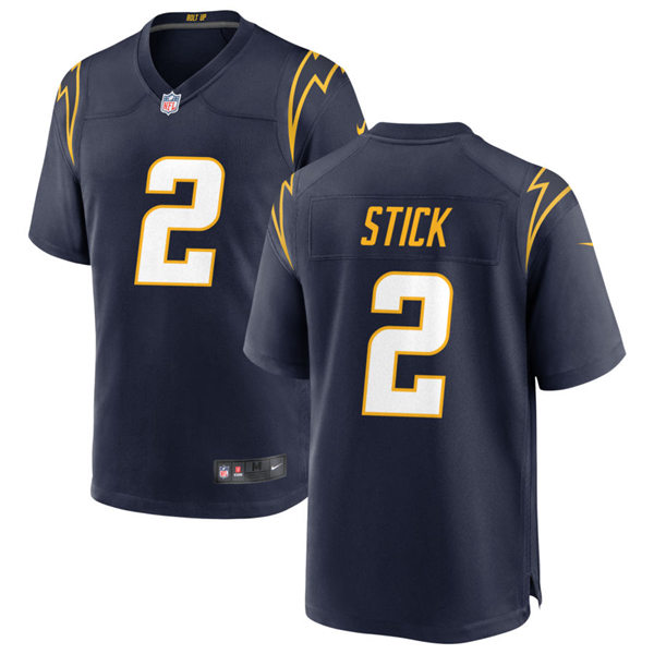 Mens Los Angeles Chargers #2 Easton Stick Nike Navy Alternate Vapor Limited Jersey
