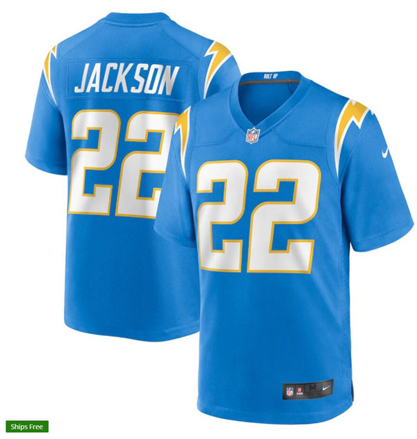Mens Los Angeles Chargers #22 Justin Jackson Nike Powder Blue Vapor Limited Jersey