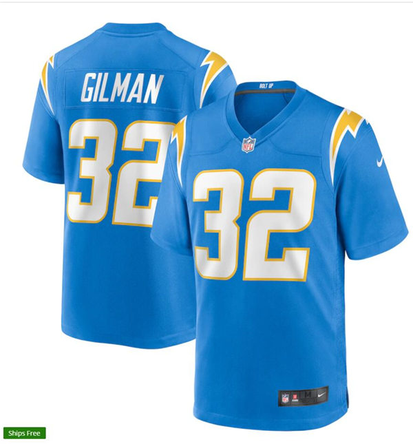 Mens Los Angeles Chargers #32 Alohi Gilman Nike Powder Blue Vapor Limited Jersey