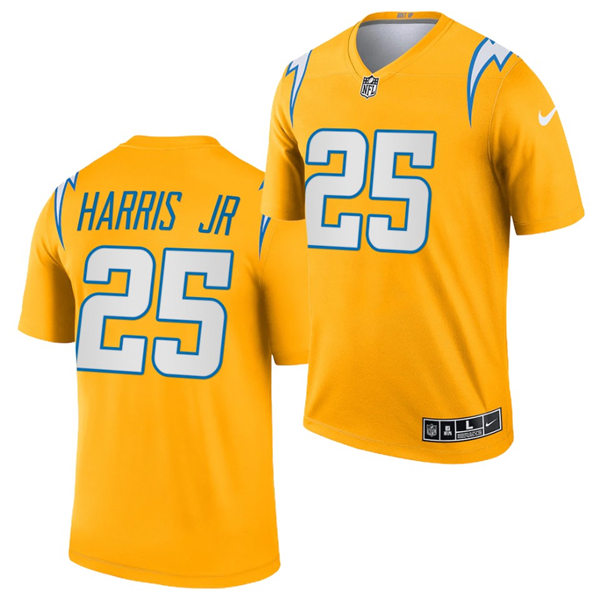 Mens Los Angeles Chargers #25 Chris Harris Jr. Nike 2021 Gold Inverted Legend Jersey