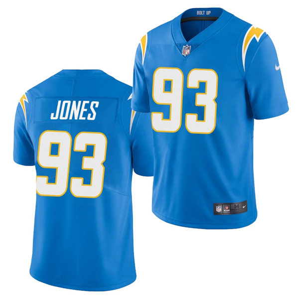 Mens Los Angeles Chargers #93 Justin Jones Nike Powder Blue Vapor Limited Jersey