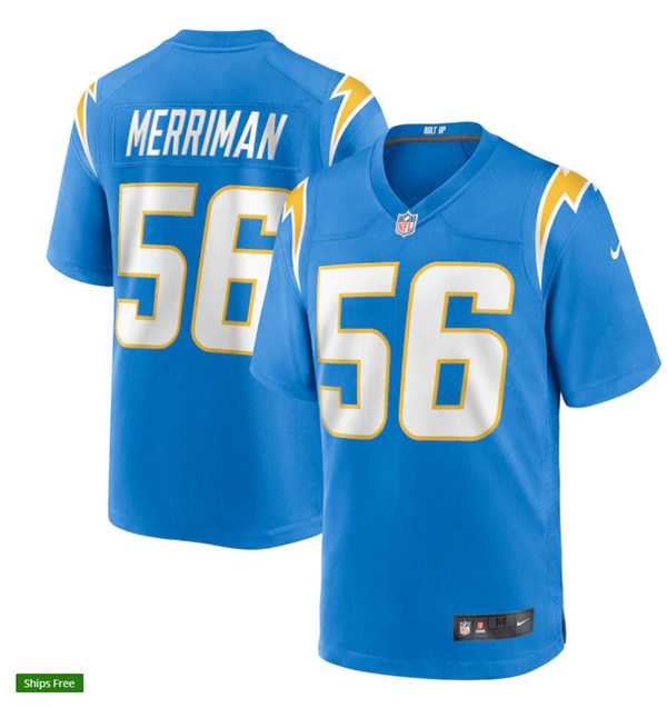 Mens Los Angeles Chargers Retired Player #56 Shawne Merriman Nike Powder Blue Vapor Limited Jersey