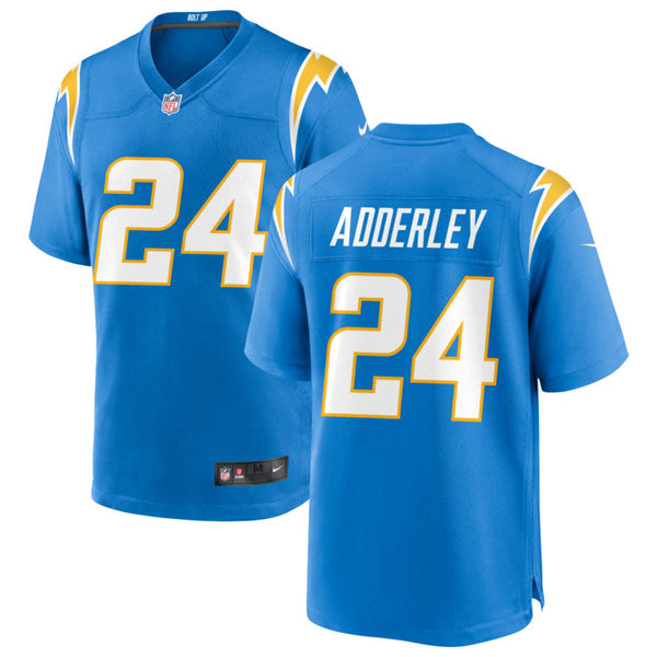 Mens Los Angeles Chargers #24 Nasir Adderley Nike Powder Blue Vapor Limited Jersey