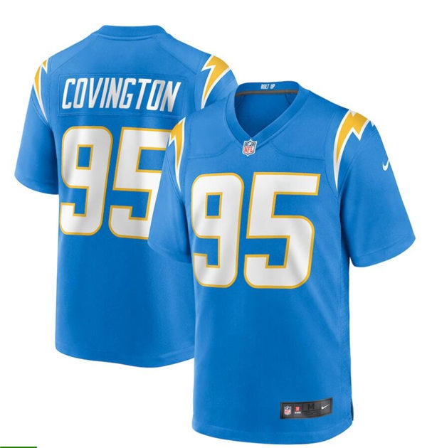 Mens Los Angeles Chargers #95 Christian Covington Nike Powder Blue Vapor Limited Jersey