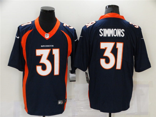 Mens Denver Broncos #31 Justin Simmons Nike Navy Vapor Untouchable Limited Jersey