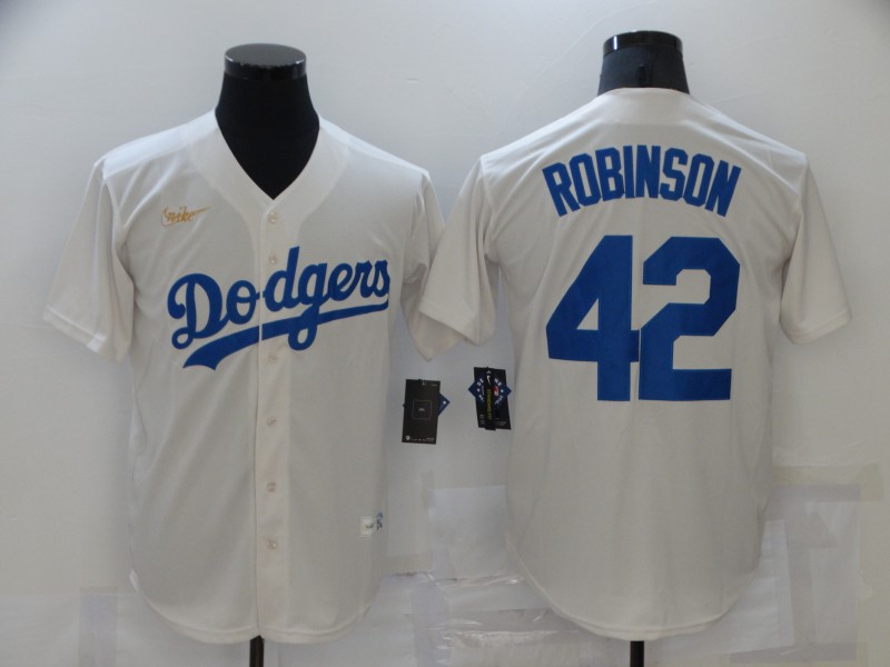 Mens Los Angeles Dodgers #42 Jackie Robinson Nike Cream Cooperstown Jersey Mens Los Angeles Dodgers #42 Jackie Robinson Nike Cream Cooperstown Jersey
