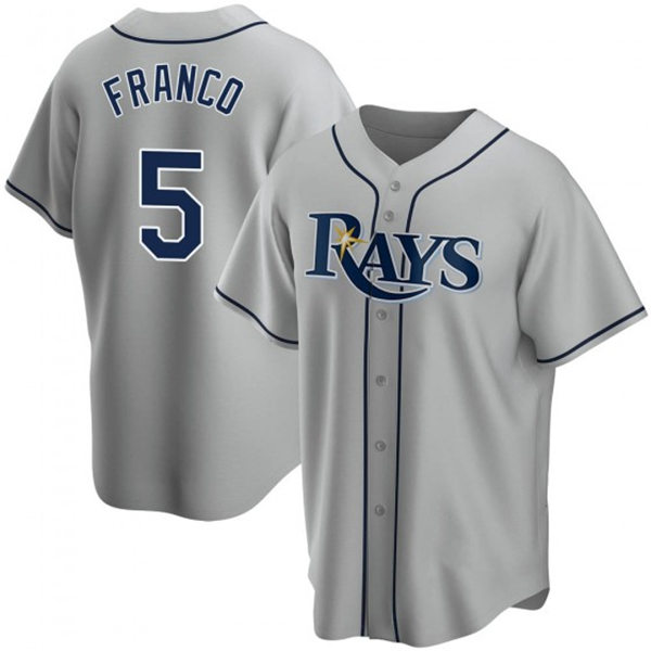 Youth Tampa Bay Rays #5 Wander Franco Nike Gray Road Stitched MLB Jersey