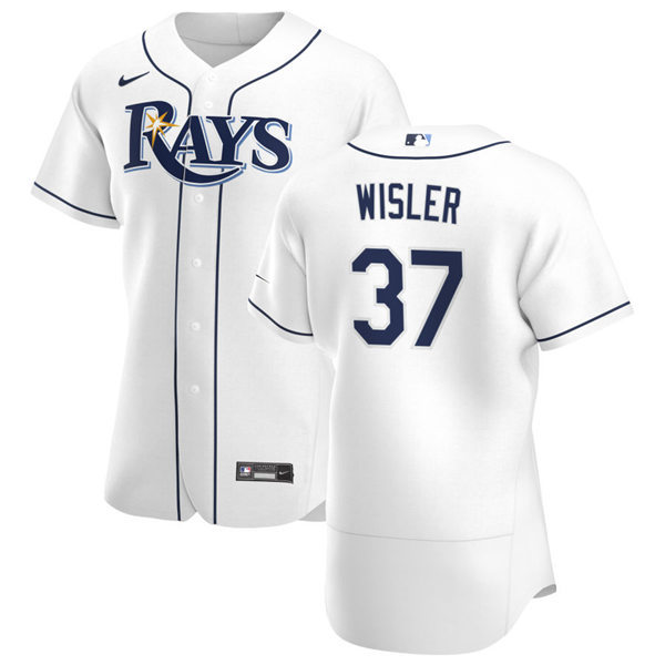 Mens Tampa Bay Rays #37 Matt Wisler Nike White Home FlexBase Baseball Jersey