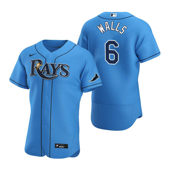Mens Tampa Bay Rays #6 Taylor Walls Nike Light Blue Alternate Flex Base Baseball Jersey Mens Tampa Bay Rays #6 Taylor Walls Nike Light Blue Alternate Flex Base Baseball Jersey