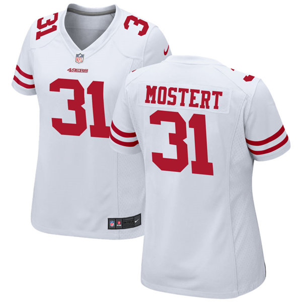 Womens San Francisco 49ers #31 Raheem Mostert Nike White Limited Player Jersey