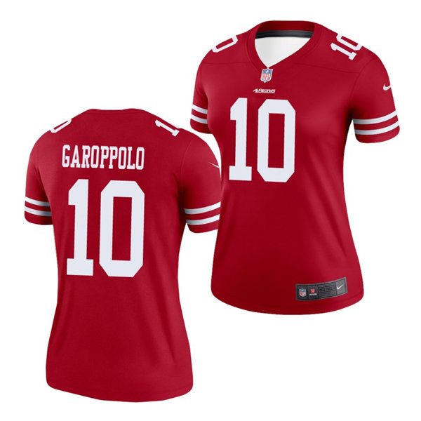 Womens San Francisco 49ers #10 Jimmy Garoppolo Nike Scarlet Limited Player Jersey Womens San Francisco 49ers #10 Jimmy Garoppolo Nike Scarlet Limited Player Jersey