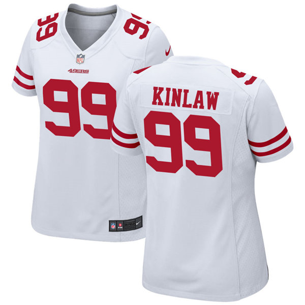 Womens San Francisco 49ers #99 Javon Kinlaw Nike White Limited Player Jersey