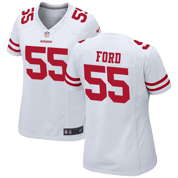 Womens San Francisco 49ers #55 Dee Ford Nike White Limited Player Jersey