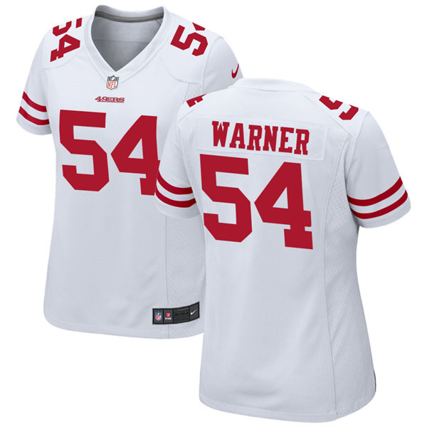 Womens San Francisco 49ers #54 Fred Warner Nike White Limited Player Jersey