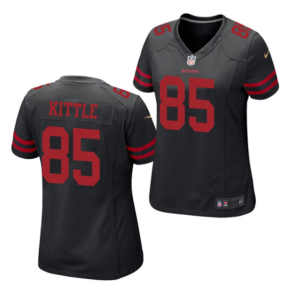 Womens San Francisco 49ers #85 George Kittle Nike Black Limited Player Jersey Womens San Francisco 49ers #85 George Kittle Nike Black Limited Player Jersey