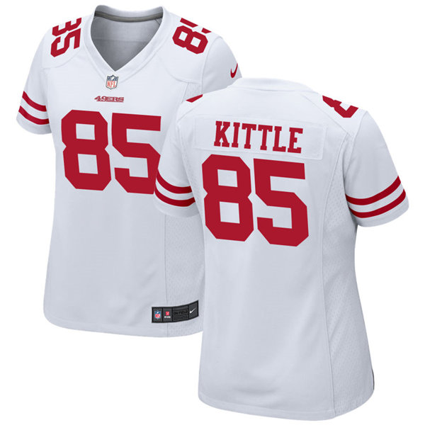 Womens San Francisco 49ers #85 George Kittle Nike White Limited Player Jersey