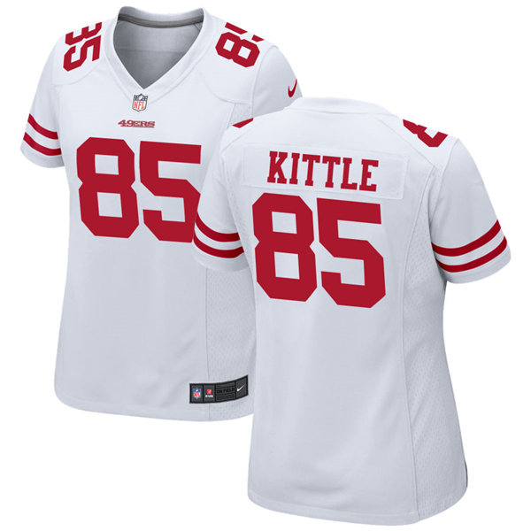Womens San Francisco 49ers #85 George Kittle Nike White Limited Player Jersey Womens San Francisco 49ers #85 George Kittle Nike White Limited Player Jersey