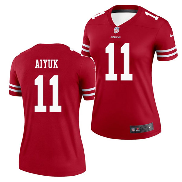 Womens San Francisco 49ers #11 Brandon Aiyuk Nike Scarlet Limited Player Jersey