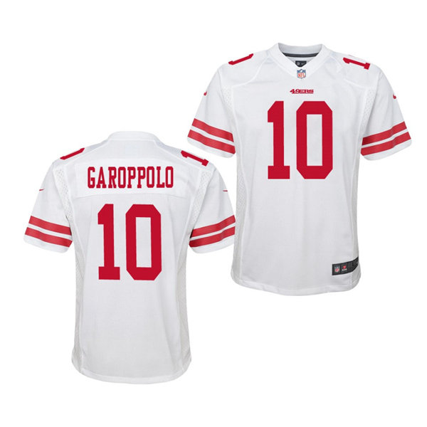 Youth San Francisco 49ers #10 Jimmy Garoppolo Nike White Limited Player Jersey