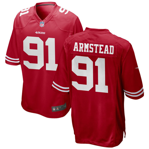 Youth San Francisco 49ers #91 Arik Armstead Nike Scarlet Limited Player Jersey