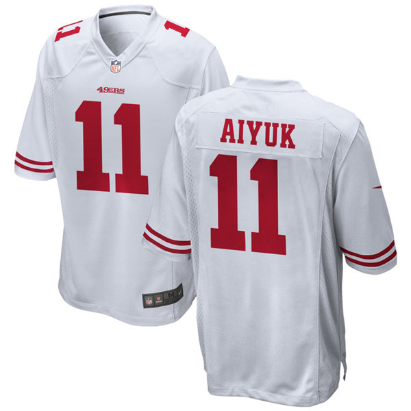 Youth San Francisco 49ers #11 Brandon Aiyuk Nike White Limited Player Jersey Youth San Francisco 49ers #11 Brandon Aiyuk Nike White Limited Player Jersey