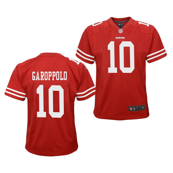 Youth San Francisco 49ers #10 Jimmy Garoppolo Nike Scarlet Limited Player Jersey Youth San Francisco 49ers #10 Jimmy Garoppolo Nike Scarlet Limited Player Jersey