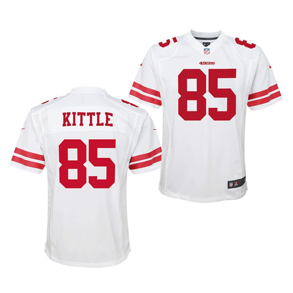 Youth San Francisco 49ers #85 George Kittle Nike White Limited Player Jersey