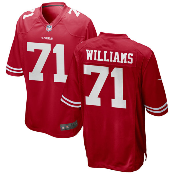Mens San Francisco 49ers #71 Trent Williams Nike Scarlet Vapor Limited Player Jersey