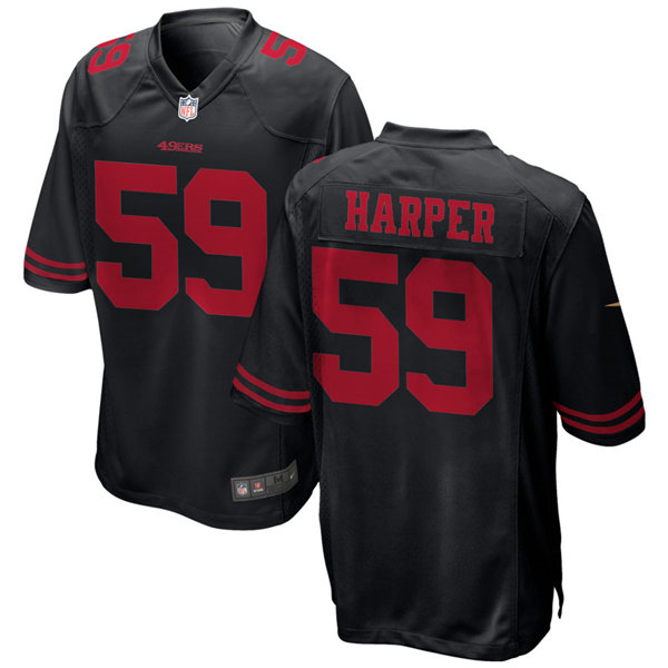 Mens San Francisco 49ers Retired Player #59 Willie HarperNike Black Alternate Vapor Limited Player Jersey Mens San Francisco 49ers Retired Player #59 Willie HarperNike Black Alternate Vapor Limited Player Jersey
