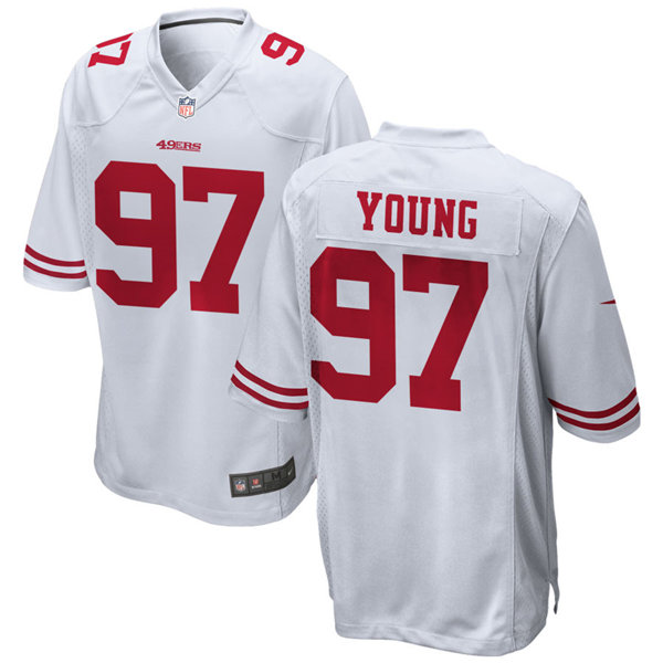 Mens San Francisco 49ers Retired Player #97 Bryant Young Nike White Vapor Limited Player Jersey