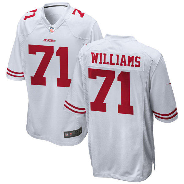 Mens San Francisco 49ers #71 Trent Williams Nike White Vapor Limited Player Jersey