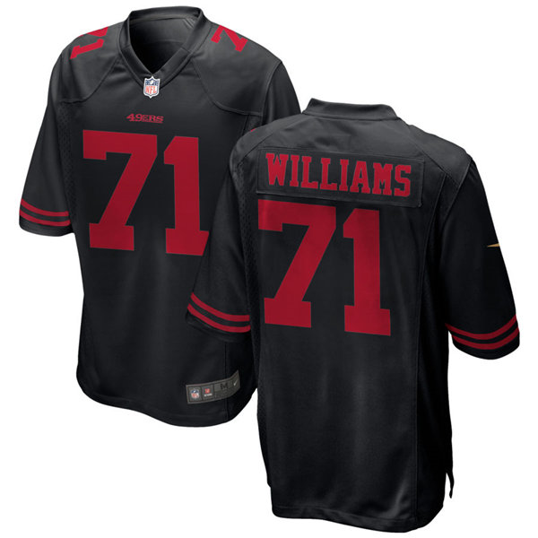 Mens San Francisco 49ers #71 Trent Williams Nike Black Alternate Vapor Limited Player Jersey